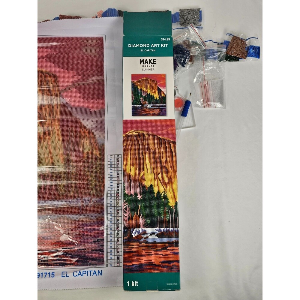 Make Market Summer El Capitan Diamond Art Kit Partially Completed Craft